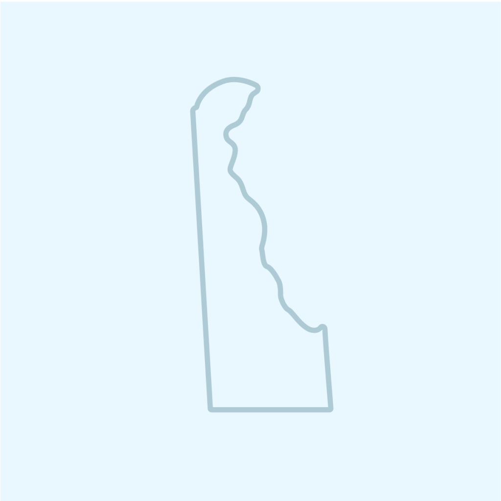 Staff placeholder image with an outline of the state of Delaware.